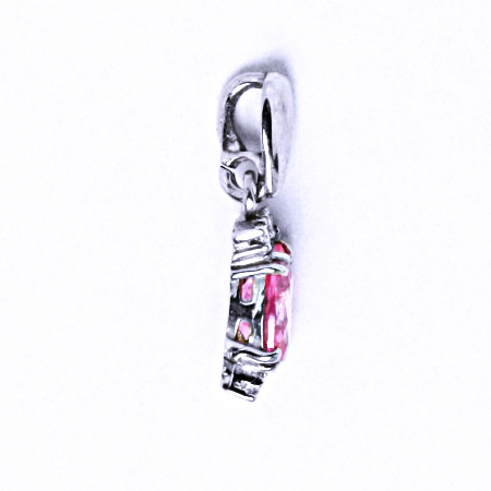 Stříbrný přívěšek s růžovými zirkony 000641101322 VP 64 BZ +střed pink