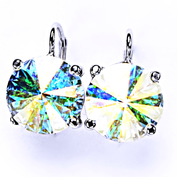 Stříbrné náušnice, krystal Swarovski, AB Crystal, šperky s krystaly, NK 1188 