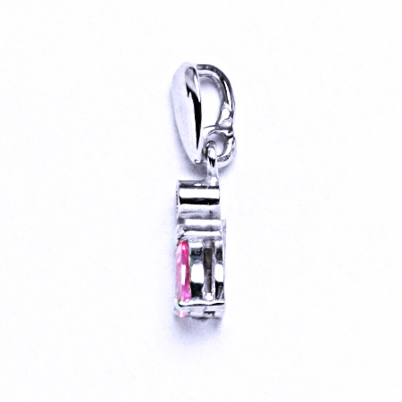Stříbrný přívěšem s růžovým zirkonem VP103 BZ+slza pink
