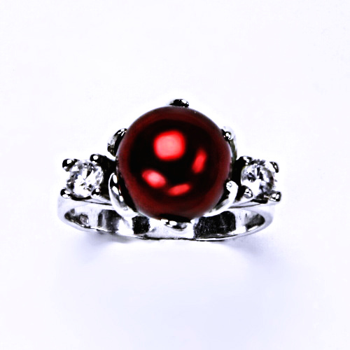 Stříbrný prsten šperky(um.bordo) T 1190