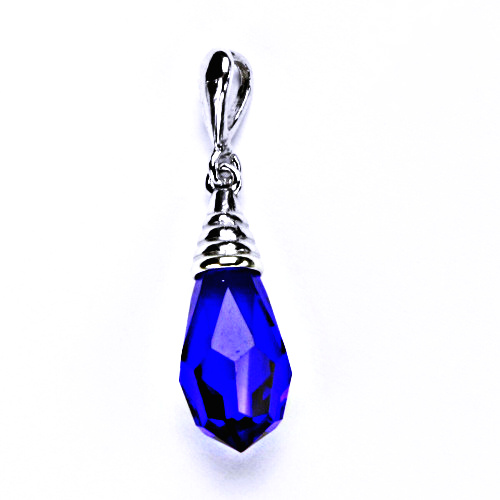 stříbrný přívěšek, krystal cobalt saphire, šperky ,P 1200/22 