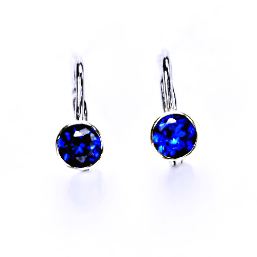 stříbrné náušnice na patent (Spinel 5 mm)NK 1052 