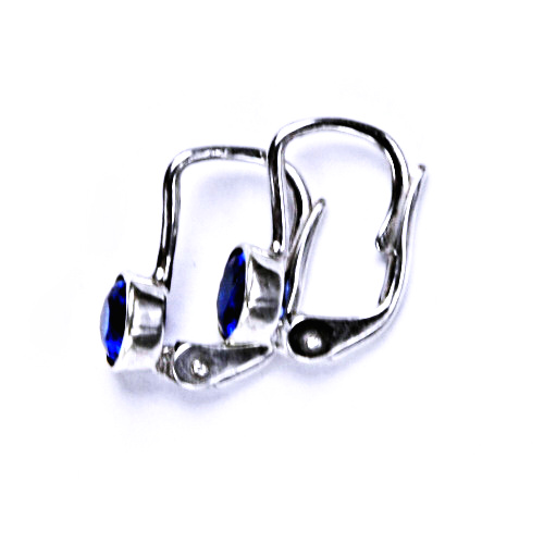 stříbrné náušnice na patent (Spinel 5 mm)NK 1052