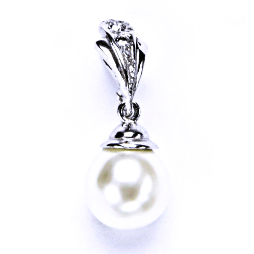 stříbrný přívěšek, šperky(bílá um.perla 10mm)P 1193/1 