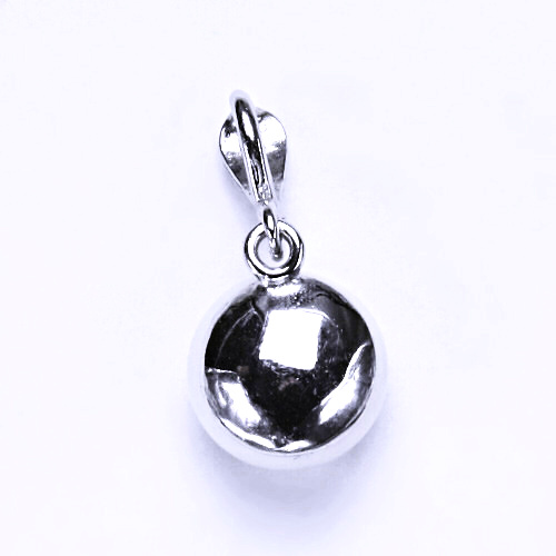 Stříbrný přívěsek s přírodní bílou perlou 10 mm, šperky P 1298/22