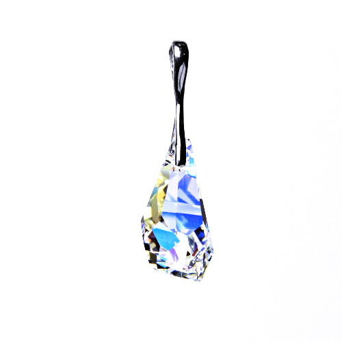 Stříbrný přívěšek,šperky, Swarovski krystal (Polygon drop 21 mm AB crystal) P 1295 