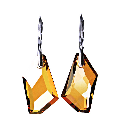 Stříbrné náušnice se Swarovski krystalem, patent 5, NK 1295