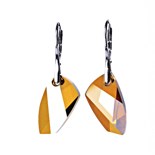 Stříbrné náušnice se Swarovski krystalem, patent 6, NK 1295