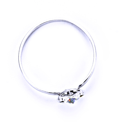 1 Stříbrný prsten s krystalem Swarovski ( Crystal 6 mm)T 1297