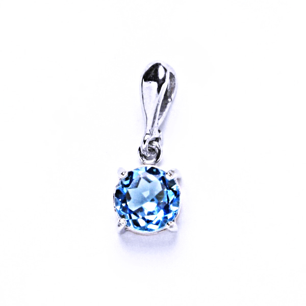 Stříbrný přívěsek, přírodní topaz swiss, přívěšek ze stříbra, P 1252 