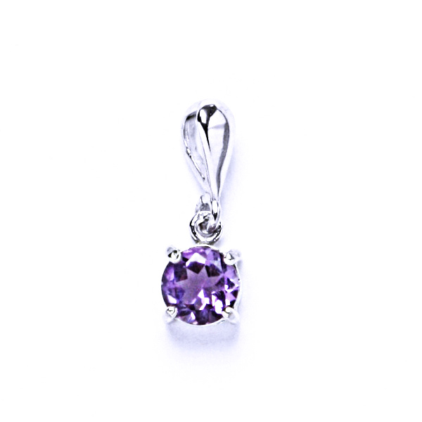 Stříbrný přívěsek, přírodní ametyst světlý, přívěšek ze stříbra, P 1250 