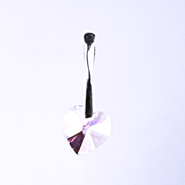 Stříbrný přívěšek,šperky, Swarovski krystal ( srdce light rose 10mm) P 1295