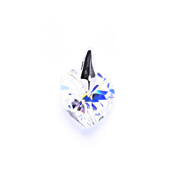 Stříbrný přívěsek s krystalem Swarovski (srdce 10 mm AB krystal) P 1310 