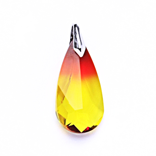 Stříbrný přívěsek s krystalem Swarovski (25 mm fire opal), P 1310