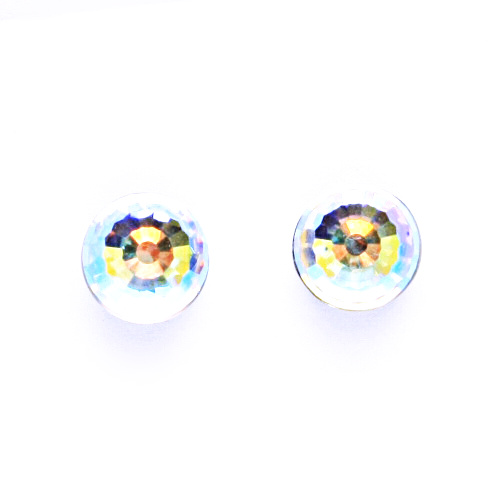 Náušnice stříbrné s krystalem Swarovski AB, disco koule Nš 1311