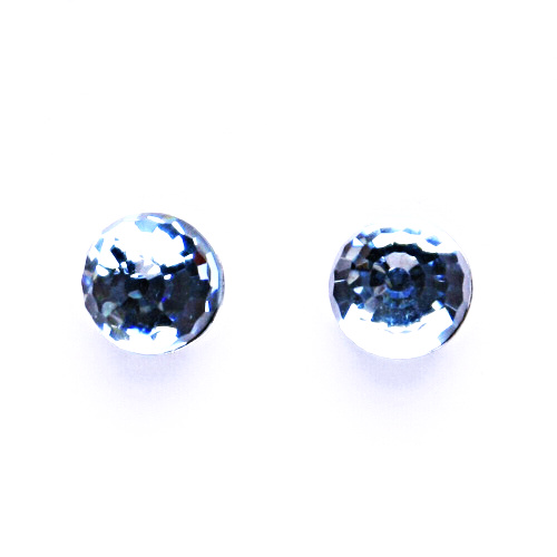 Náušnice stříbrné s krystalem Swarovski akvamarín disco koule NŠ 1311