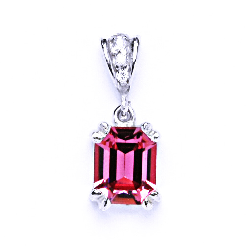 Stříbrný přívěsek se Swarovski krystalem rose, P 1201/2 