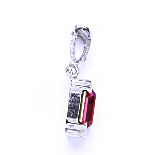 Stříbrný přívěsek se Swarovski krystalem rose, P 1201/2
