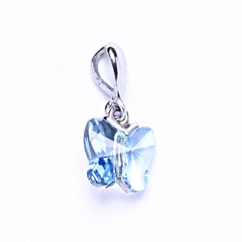 Přívěšky stříbrné s krystalem Swarovski akvamarín, P 1307
