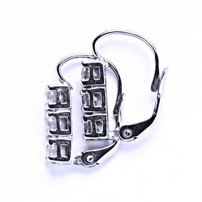 Stříbrné naušnice se zirkonem na patent, náušnice ze stříbra VE 28