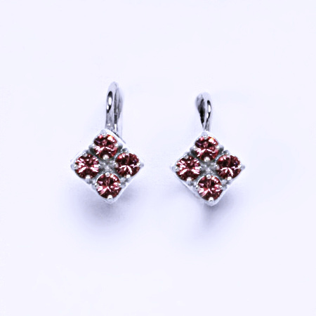 Náušnice s krystaly Swarovski Light Rose, šperk NK 1324