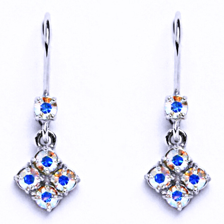 Stříbrné náušnice se Swarovski krystalem AB krysal NK 1324V