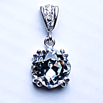 Stříbrný přívěšek, krystal Swarovski, Light azore, šperky se swarovski krystalem, P 1225/2 