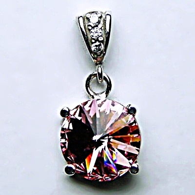 Stříbrný přívěšek, krystal Swarovski, barva light rose, šperky s krystaly, P 1188/2 