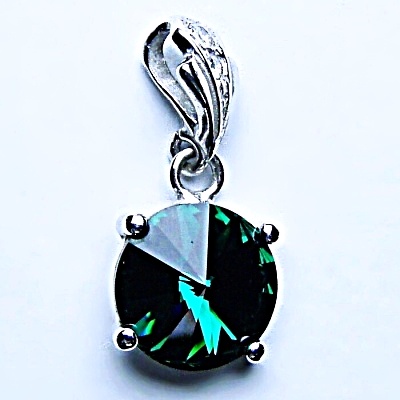 Stříbrný přívěšek, krystal Swarovski, emerald, šperky s krystaly, přívěsek ze stříbra,P 1188/1 