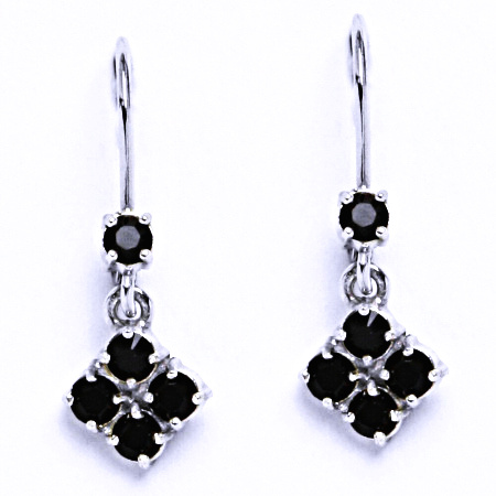 Stříbrné náušnice se Swarovski krystalem granát NK 1339/1324