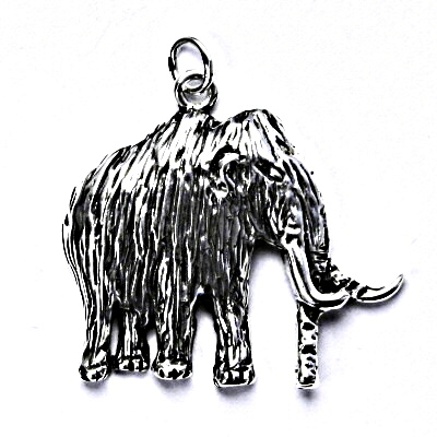 Stříbrný přívěšek s patinou, mamut, přívěsek ze stříbra, P 183