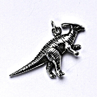 Stříbrný přívěšek s patinou,dinosaurus, parasaurolophus, přívěsek ze stříbra P 186 