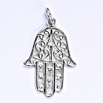 Stříbrný přívěšek, přívěšek ze stříbra, hamsa, P 949