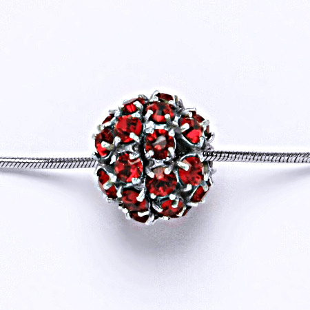 Stříbrný přívěšek koule se Swarovski krystalem light siam P 1343