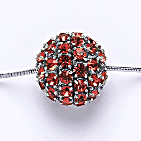 Stříbrný přívěšek koule se Swarovski krystalem paparadscha P 1338