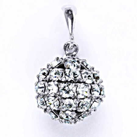 Stříbrný přívěšek koule se Swarovski krystalem light azore,šperk P 1369/6