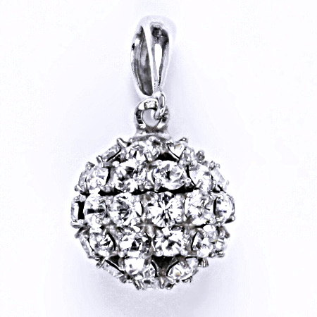 Stříbrný přívěšek koule se Swarovski krystalem crystal,šperk P 1369/6