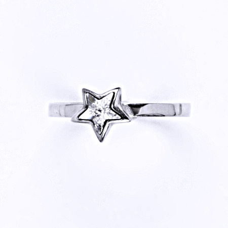 Prsten stříbrný s krystalem swarovski čirý,šperk T 1326