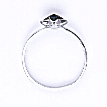 Prsten stříbrný s krystalem swarovski bermuda blue,šperk T 1326