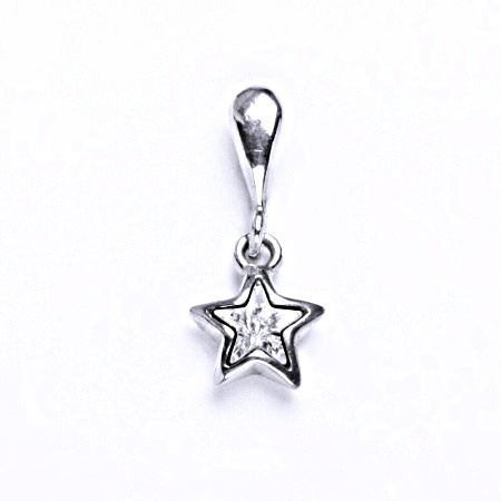 Stříbrný přívěšek s čirým swarovski krystalem,šperk P 1326/22