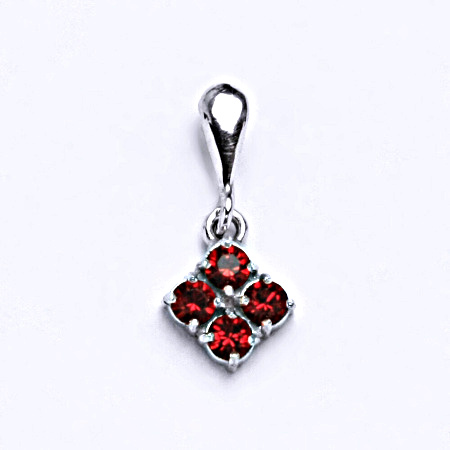 Stříbrný přívěšek se swarovski krystalem light siam,šperk P 1324/22