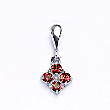 Stříbrný přívěšek se swarovski krystalem paparadscha,šperk P 1324/22