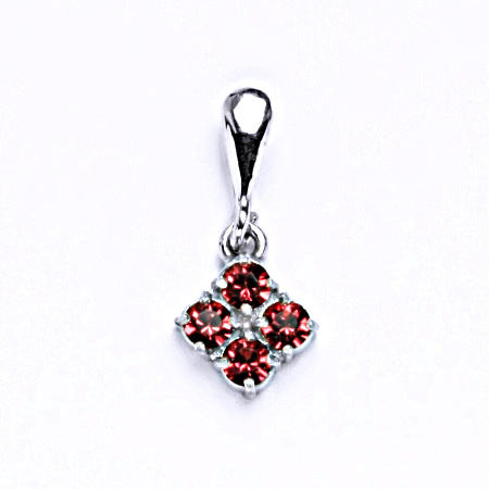 Stříbrný přívěšek se swarovski krystalem indian pink,šperk P 1324/22