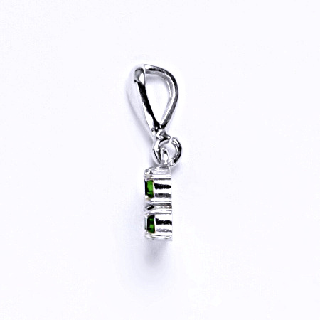 Stříbrný přívěšek se swarovski krystalem fern green,šperk P 1324/22