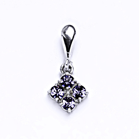 Stříbrný přívěšek se swarovski krystalem tanzanit,šperk P 1324/22