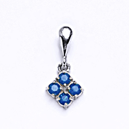 Stříbrný přívěšek se swarovski krystalem blue opal,šperk P 1324/22