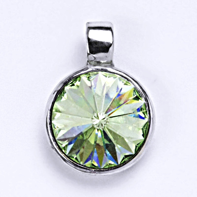Stříbrný přívěšek se Swarovski krystalem peridot P 1372