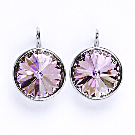 Stříbrné náušnice s krystalem Swarovski vitrail light NK 1372