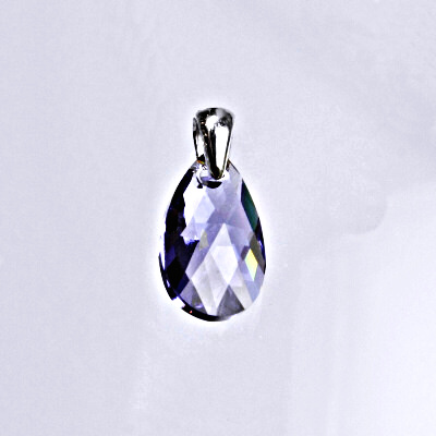 Stříbrný přívěšek s krystalem Swarovski tanzanite, slza P 1302