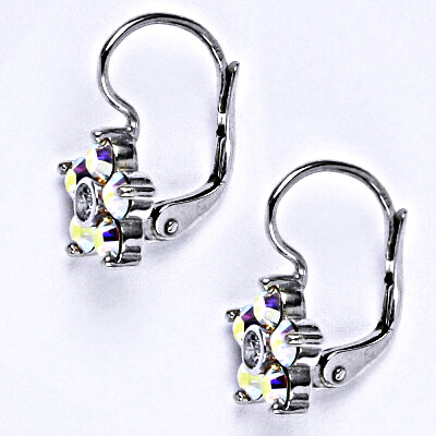 Stříbrné náušnice se Swarovski AB krystaly, NK 1444